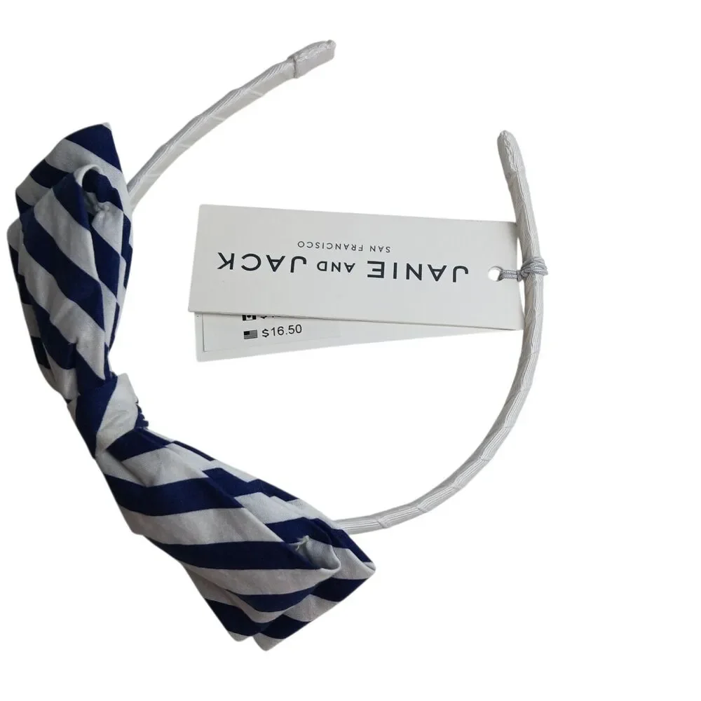 Accesory Lot Janie and Jack Headband Bow Blue White Multicolor Floral Clip NWT